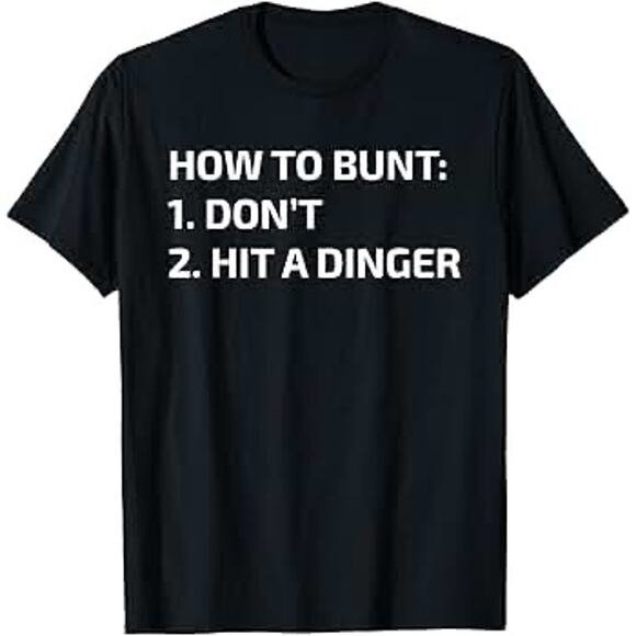 BSBL Lifestyle‎ 101 "How to Bunt" Graphic Men's T-Shirt Black - Size L - Picture 1 of 8